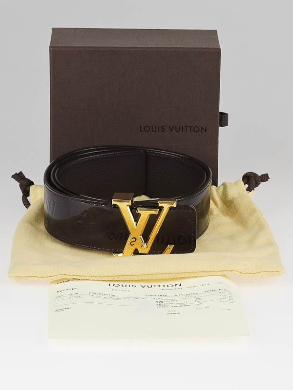 Louis Vuitton Amarante Vernis LV Initiales Wide Belt 75CM Louis