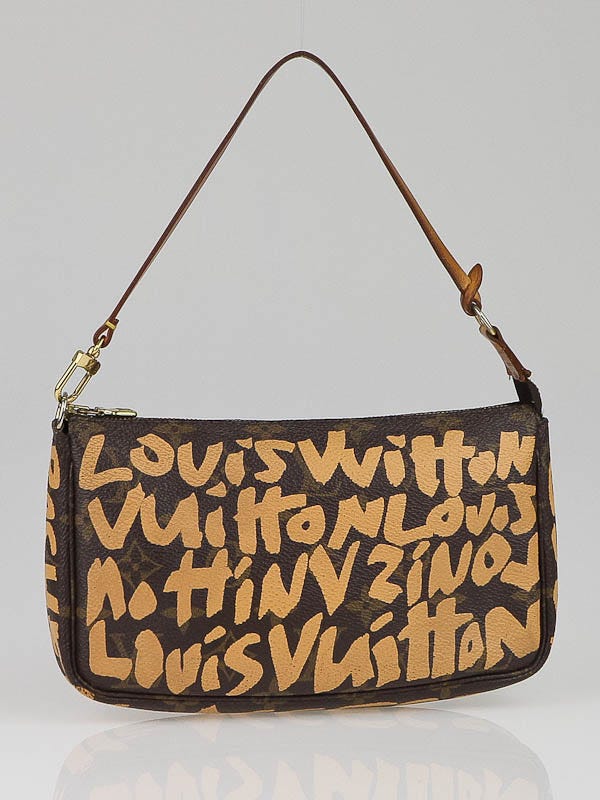 Stephen Sprouse x Louis Vuitton Beige Monogram Graffiti Pochette