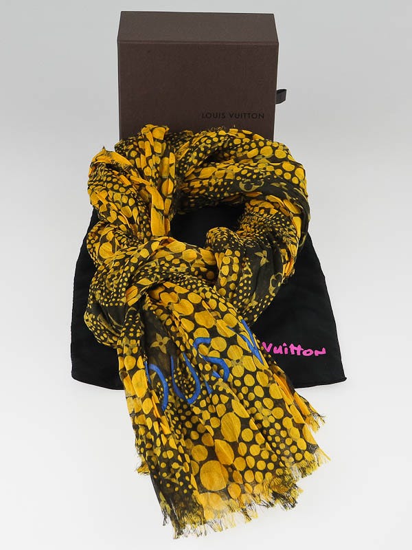 Louis Vuitton Limited Edition Yellow Yayoi Kusama Monogram Waves Infinity  Pareo Scarf | Yoogi's Closet