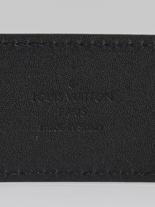 LOUIS VUITTON PVC Monogram 40mm LV Shape Belt 110 44 Silver 575924