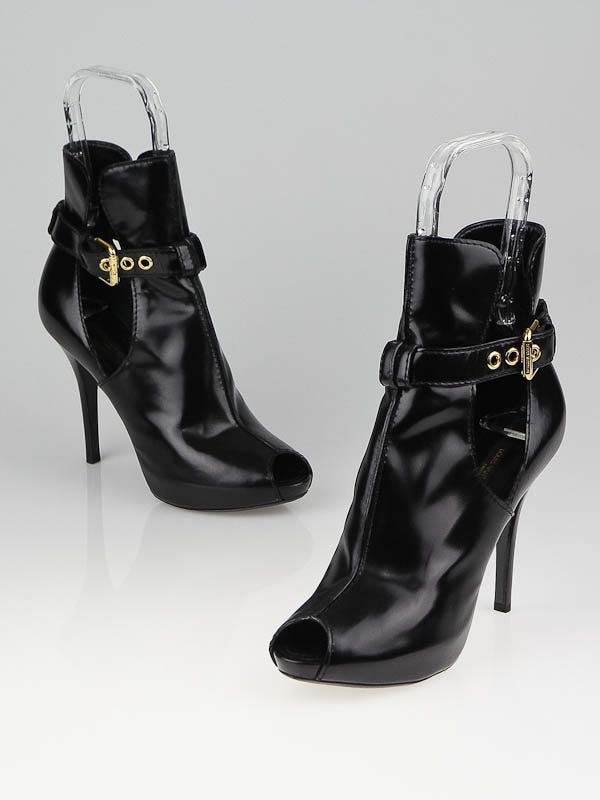 Louis Vuitton Leather Upper Ankle Boots For Women
