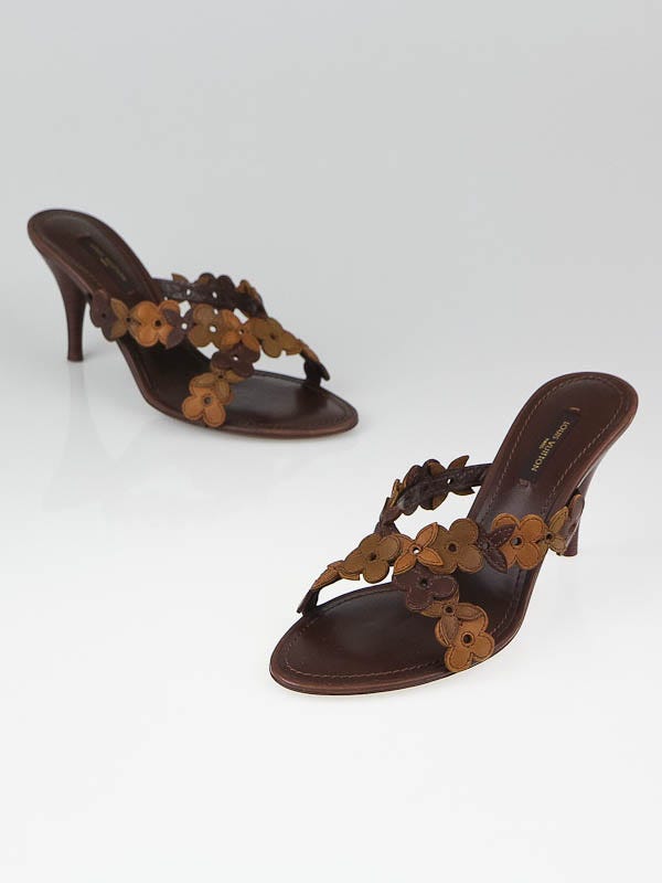 Louis Vuitton Women's Brown Slide Sandals