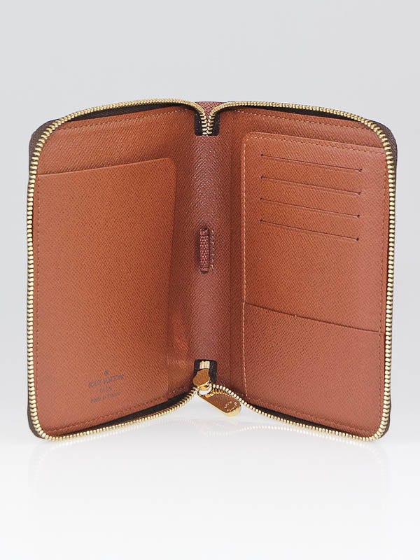 Louis Vuitton Monogram Zip Passport Holder Wallet in Brown Coated