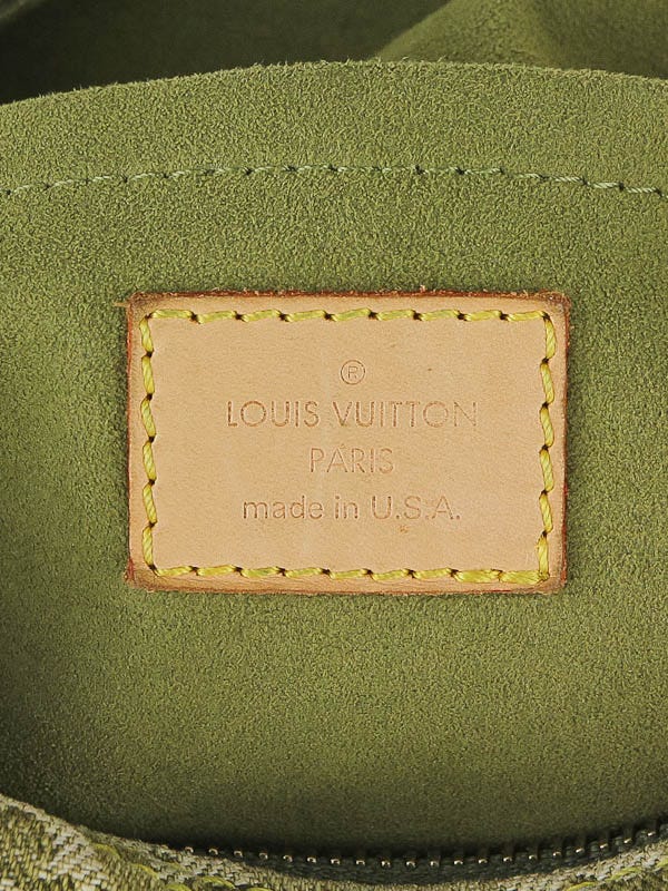 Louis Vuitton Olive Green Denim Baggy PM - shop 