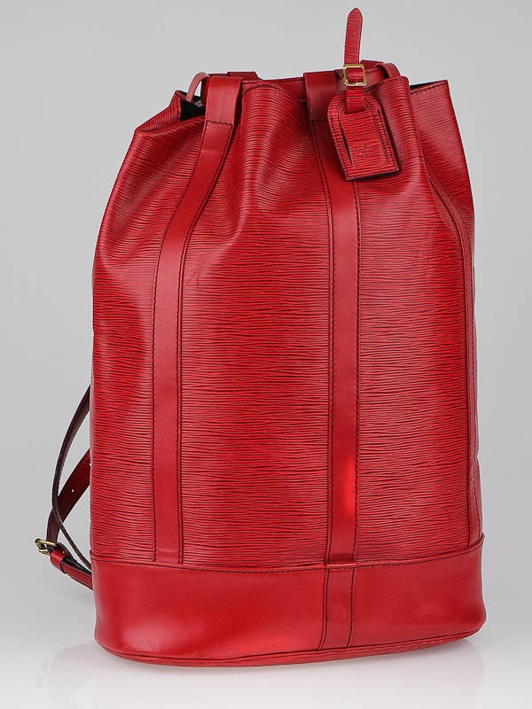 Louis Vuitton Red Epi Leather Randonnee GM Bag 