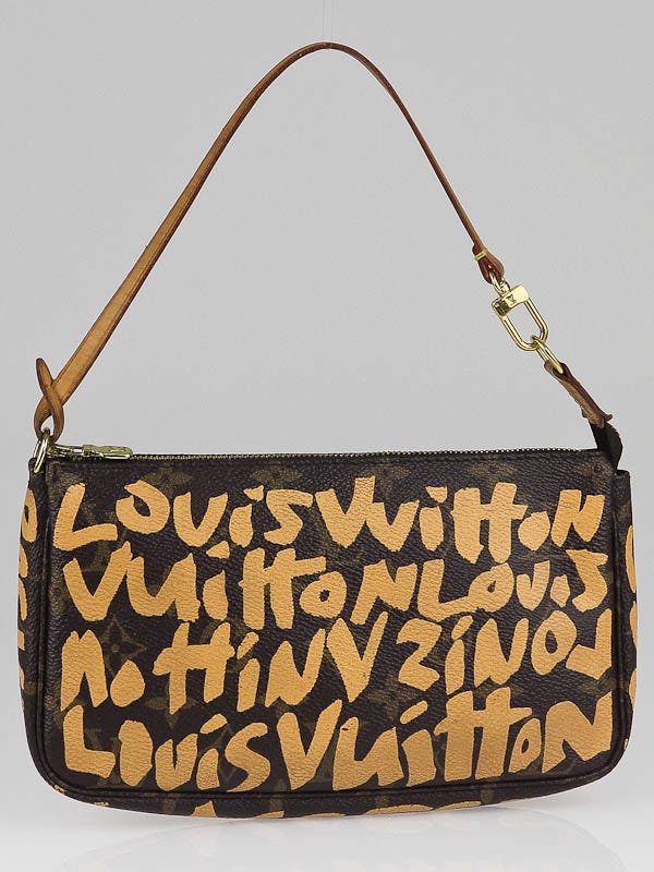 Stephen Sprouse x Louis Vuitton Beige Monogram Graffiti Pochette