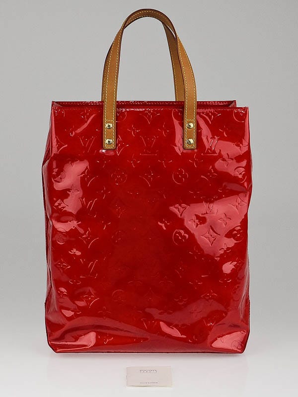 Louis Vuitton Monogram Vernis Reade MM Red Leather Patent leather