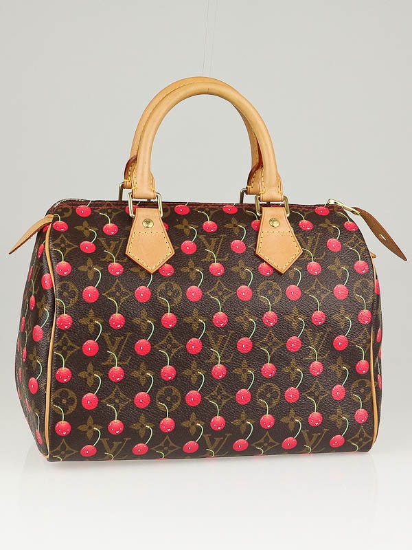 Louis Vuitton Limited Edition Cerises Monogram Speedy 25 Bag