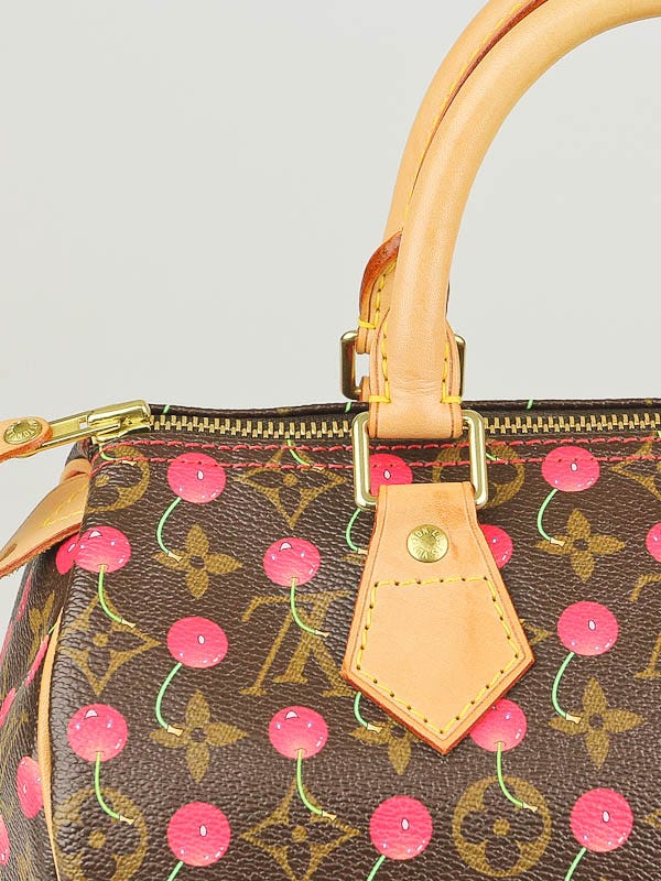 Louis Vuitton Speedy Handbag Limited Edition Monogram Cerises 25 Multicolor  2370841