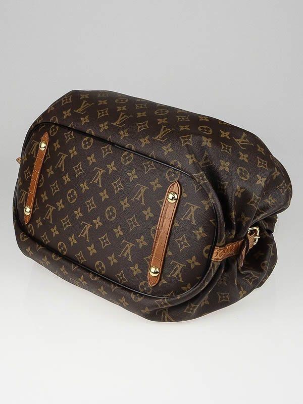 Louis+Vuitton+Pochette+Pliante+Pouch+Brown+Leather for sale online