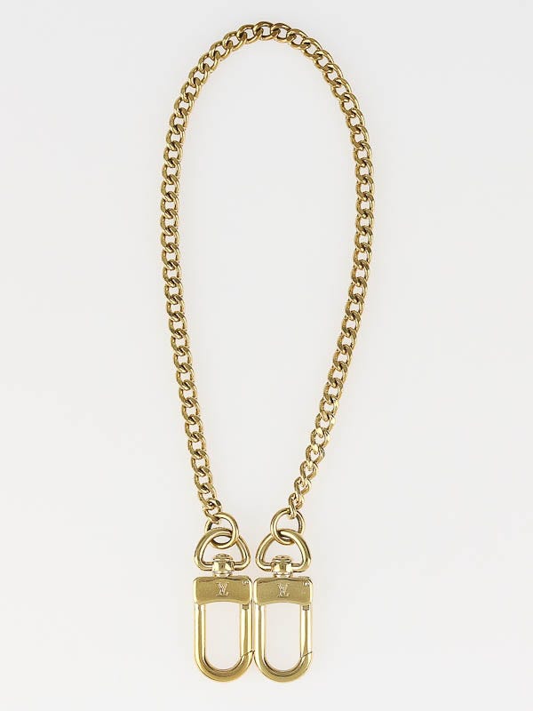 Louis Vuitton Goldtone Brass Bag Extender and Key Chain