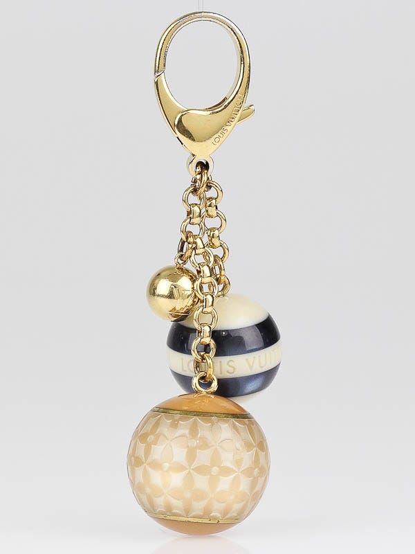 Louis Vuitton Blue/Beige Resin Monogram Mini Lin Key Holder and Bag Charm