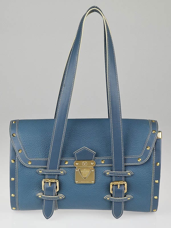 Louis Vuitton Blue Suhali Leather L'Epanoui GM Bag