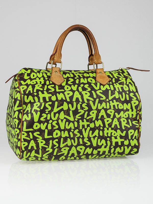 Louis Vuitton Limited Edition Vert Graffiti Stephen Sprouse Speedy 30 Bag