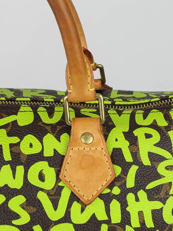 Louis Vuitton Monogram Canvas Lime Green Graffiti Stephen Sprouse Speedy 30  Bag