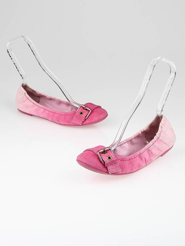 Louis Vuitton Rouge Fauviste Denim Monogram Denim Ballet Flats Size 9.5/40