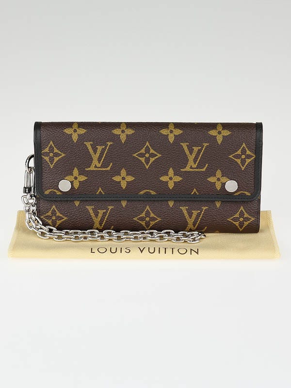 Louis Vuitton Monogram Canvas Portfolio Tri-fold Chain Macassar