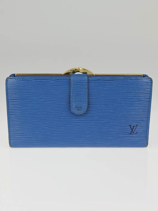 Louis Vuitton Toledo Blue Epi Leather French Purse Continental Wallet