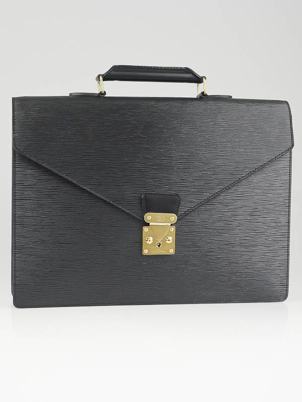 Louis Vuitton Black Epi Leather Ambassador Briefcase Bag