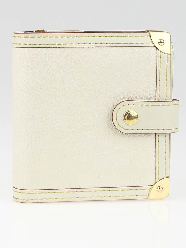 Louis Vuitton White Suhali Leather Compact Zippy Wallet