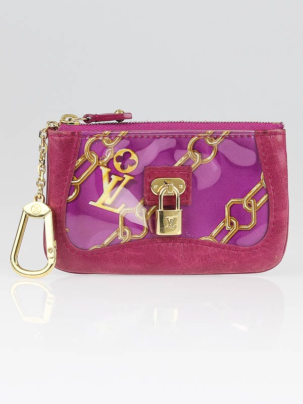 Louis Vuitton Limited Edition Fuchsia Monogram Charms Cles Key and Change Holder