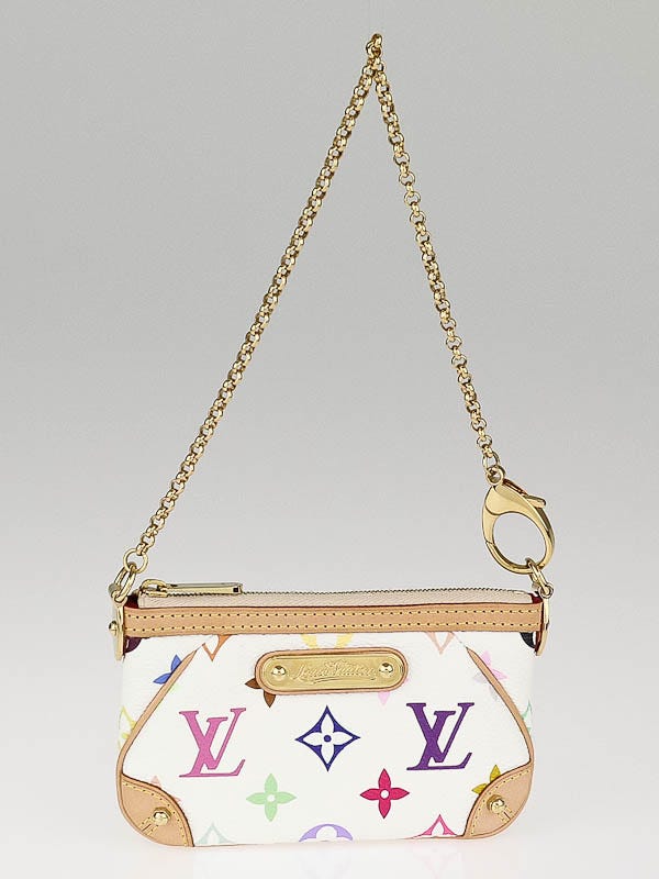 Louis Vuitton White Monogram Multicolore Milla PM Clutch Bag