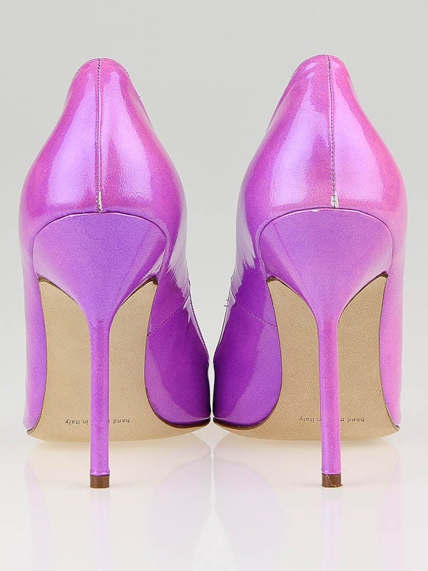 Manolo Blahnik Pink Patent Leather BB Pumps Size 9/39.5 - Yoogi's Closet