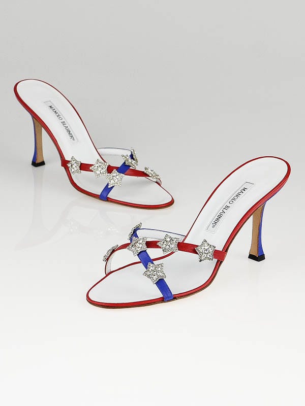 Women's Vintage 1960s Heels Red, White, Blue, Buckles Retr… | Flickr