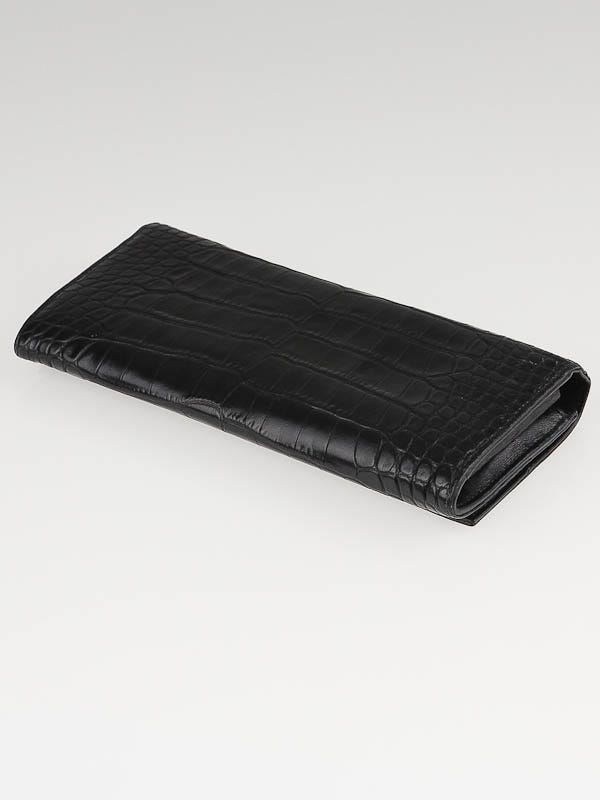 Miu Miu Black Crocodile Embossed Leather St. Cocco Lux Miu Miu Black Crocodile Embossed Leather St. Cocco Lux