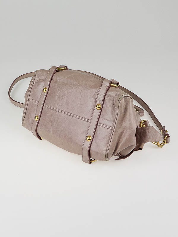MIU MIU Vitello Lux Large Bow Bag Mughetto 1299300