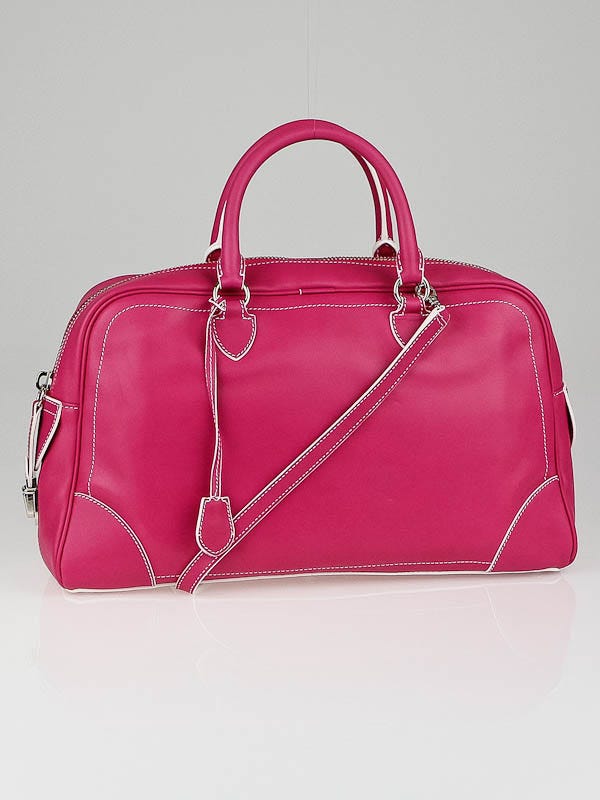 Marc Jacobs Fuchsia Leather 'The Venetia' Bowling Bag