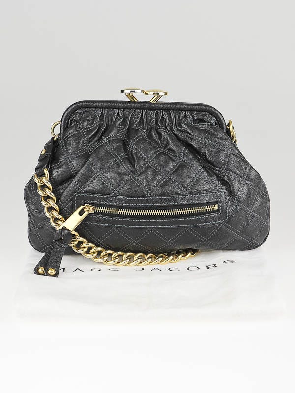Marc Jacobs Black Quilted Leather Little Stam Bag | Yoogi's