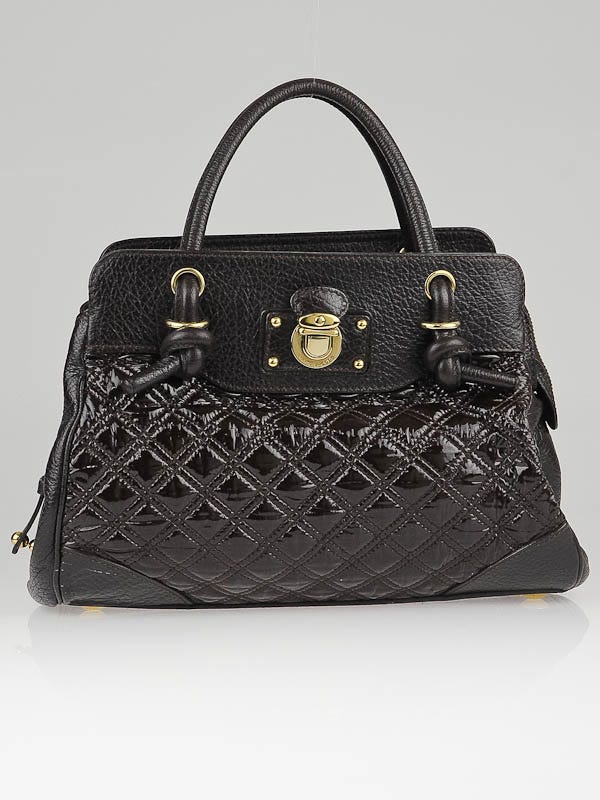 Marc Jacobs Bark Quilted Patent Leather Swagger Tote Bag