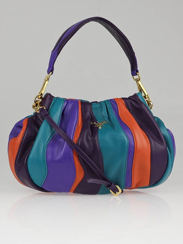 Prada Multicolor Nappa Stripes Mini Shoulder Bag BN1679