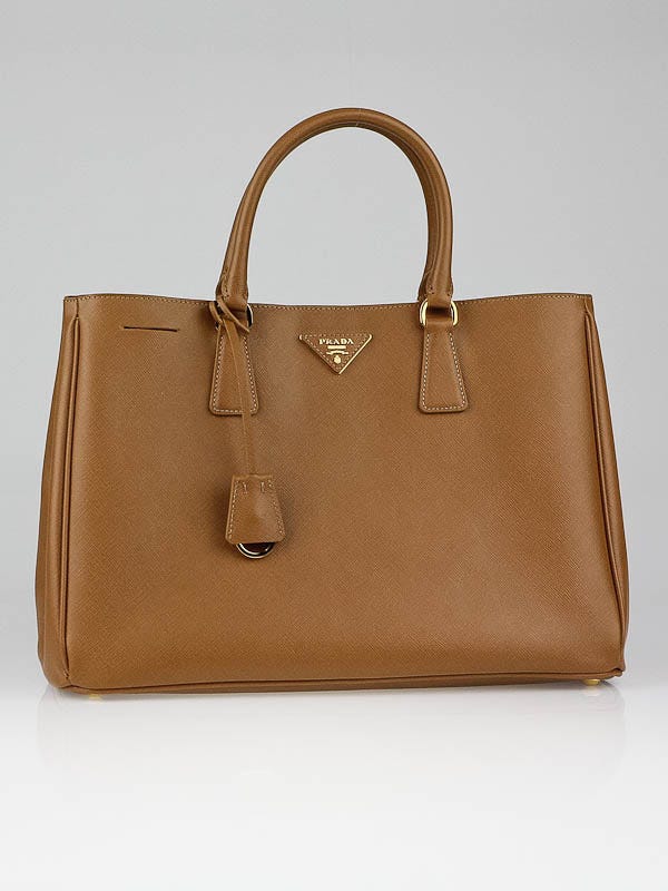 Prada Caramel Saffiano Lux Leather Tote Bag BN1844