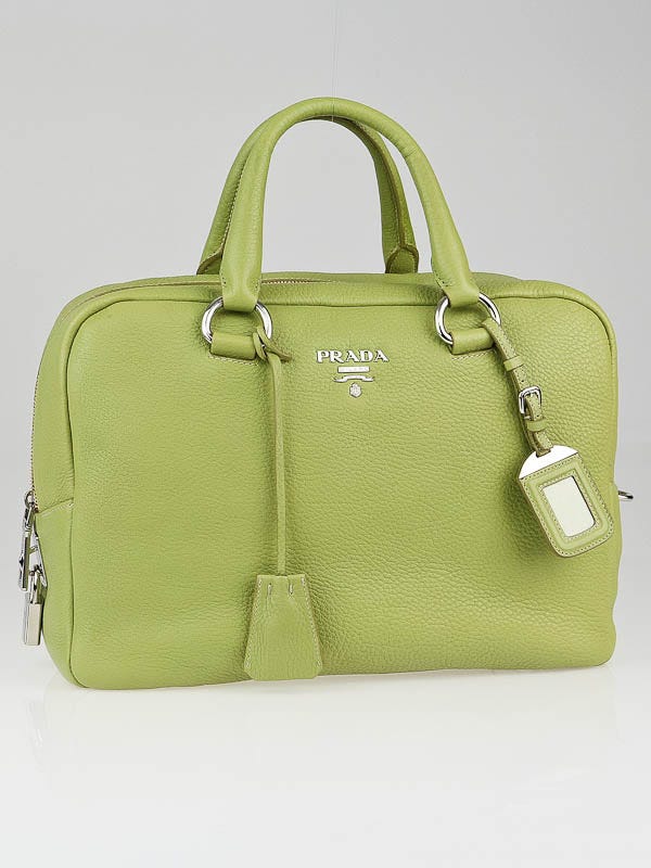 Prada Cedro Vitello Daino Leather Satchel Bag BL0555