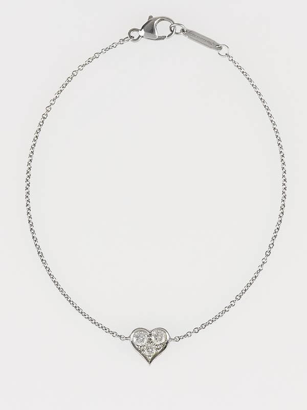 Tiffany & Co. Platinum and Diamond Tiffany Hearts Bracelet