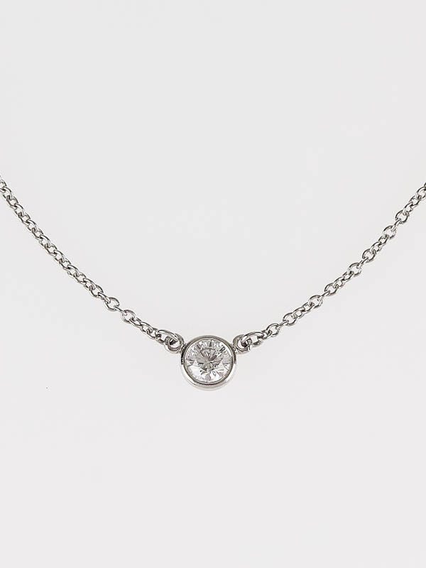 Tiffany & Co. Platinum and Diamond Elsa Peretti Diamonds by the Yard Pendant 