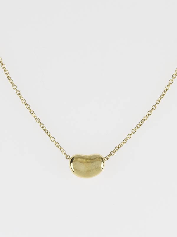 Elsa peretti gold bean on sale necklace