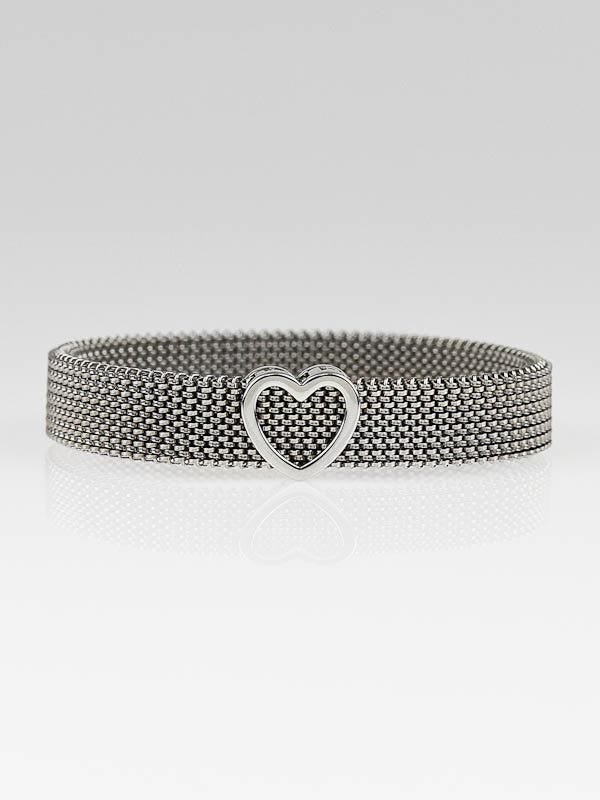 Tiffany mesh on sale heart bracelet