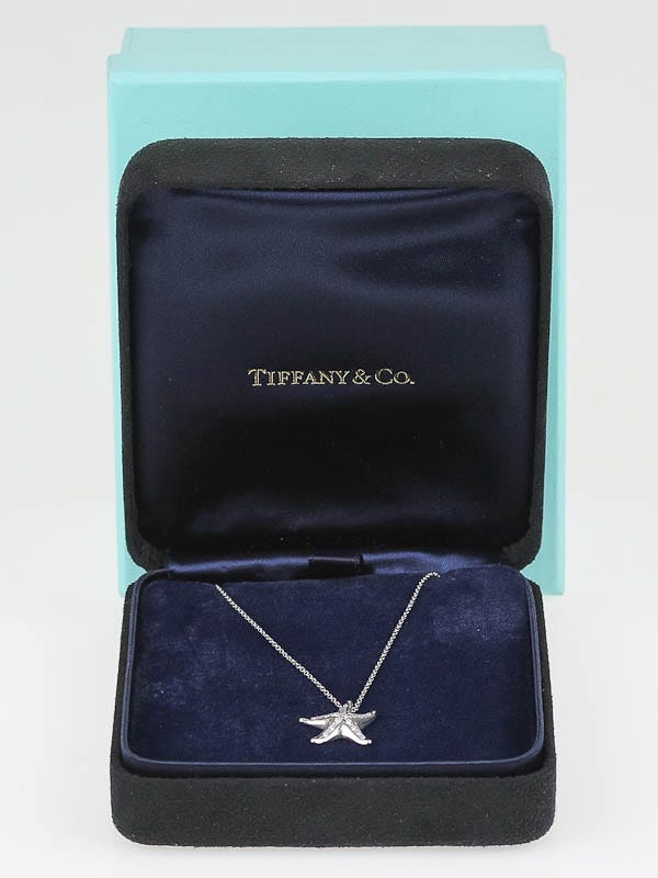 Tiffany & Co. Platinum and Diamond Elsa Peretti Starfish Necklace
