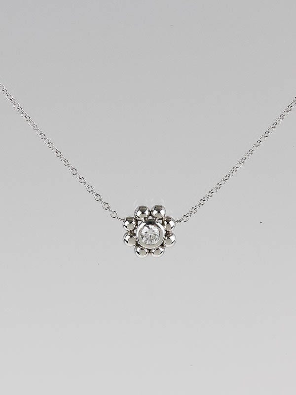 Tiffany & Co.18k White Gold and Diamond Paloma Picasso Jolies Bead Pendant Necklace