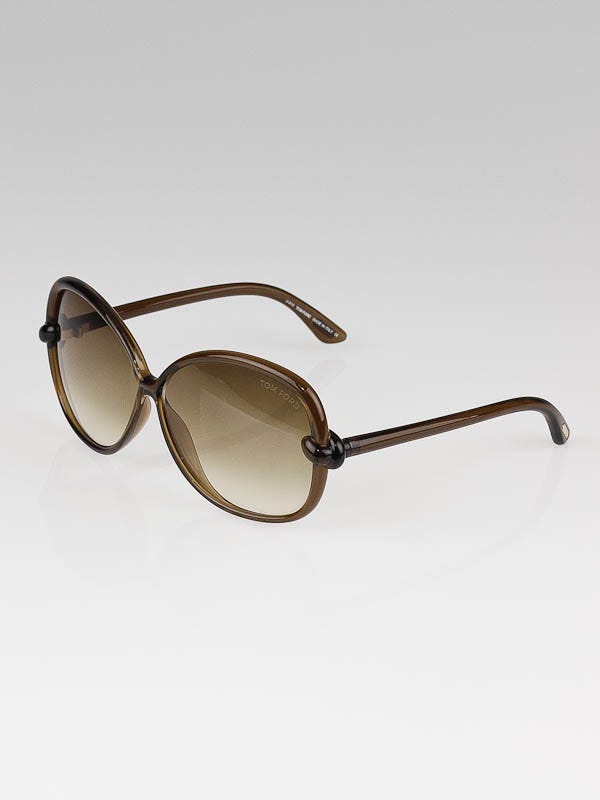 Tom Ford Brown Gradient Frame Gradient Tint Ingrid Sunglasses-TF163