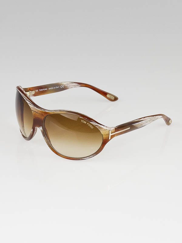 Tom Ford Brown/White Gradient Tint Liya Sunglasses- TF16 