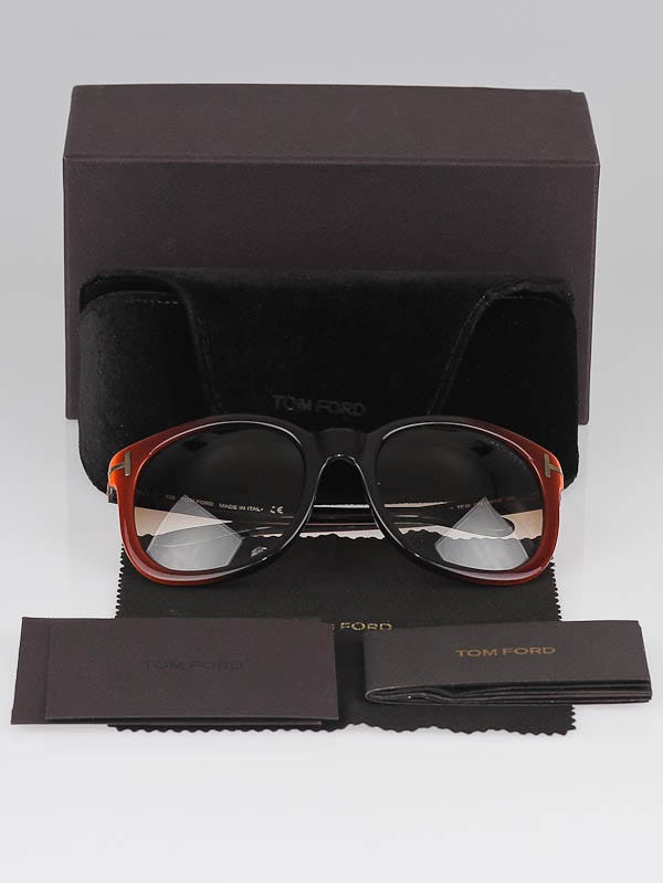 Tom Ford Orange/Black Ombre Frame Lauren Sunglasses - TF30 - Yoogi's Closet