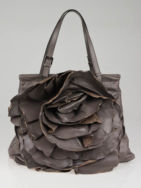 Valentino Garavani Shadow Leather Petale Rose XL Frame Bag