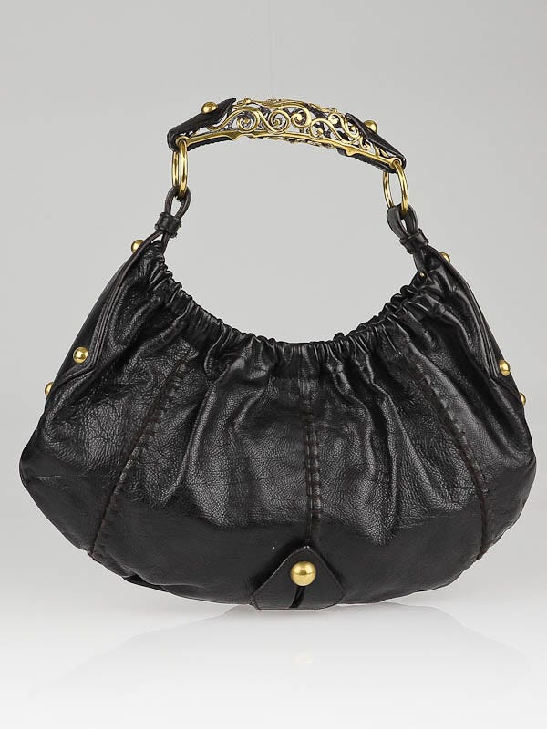 Yves Saint Laurent Dark Brown Leather Vincennes Mombasa Hobo Bag