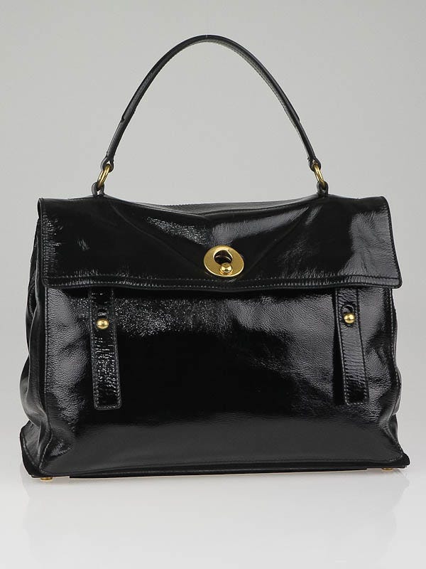 Yves Saint Laurent Black Leather and Suede Large Muse Two Top Handle Bag  Yves Saint Laurent