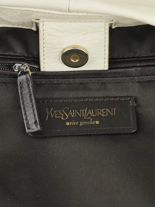 Yves Saint Laurent Leather Saharienne Bag - Neutrals Shoulder Bags