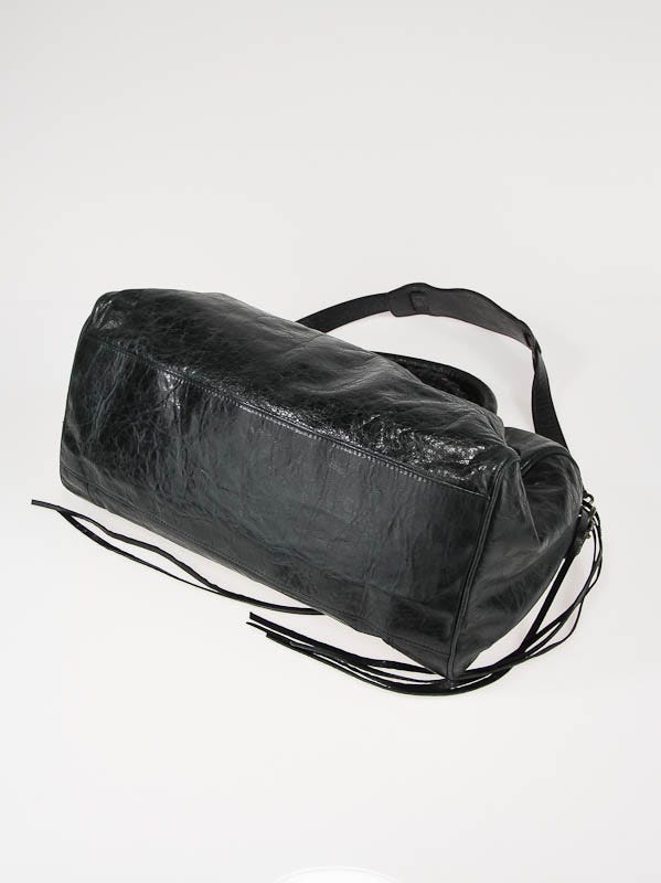 Balenciaga Black Chevre Leather Twiggy Motorcycle Bag